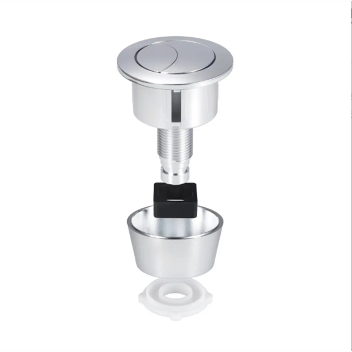 BHBL Universal Toilet Flush Button Kit - Toilet Push Button Dual Flush Replacement for 40mm, 50mm & 60mm Cistern Lid Holes