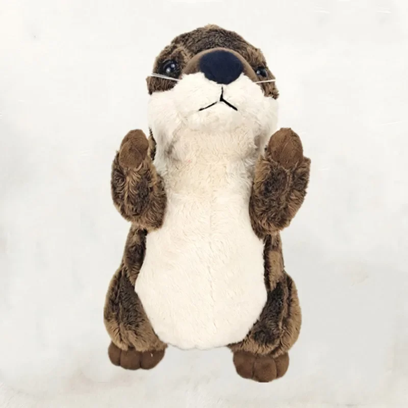 18cm Cute Otter Doll Standing River Otter Plush Toys Mini Size Real Life Otter Stuffed Animals Toys for Kids Birthday Best Gifts