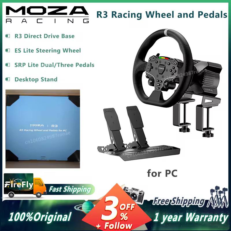 NOUVEAU MOZA R3 Racing Wheel et Pédales pour PC 3,9 Nm de couple sortie continue entièrement compatible avec les jeux mainstream - AliExpress 44