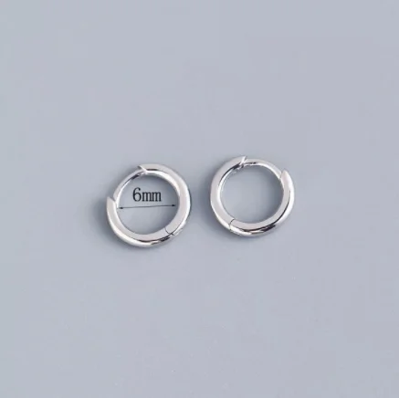 2PCS Winzige Edelstahl Huggie Kleine Creolen Für Frauen Runde Kreis Punk Unisex Rock Ohrring Knorpel Piercing Schmuck