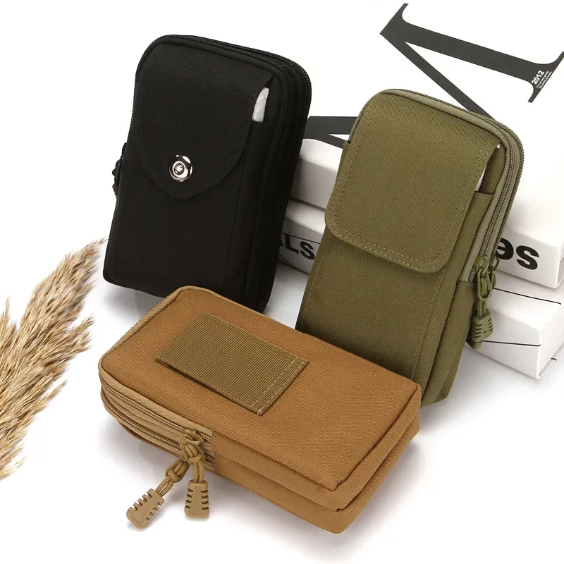 Bolsa para teléfono con cinturón para hombre, riñonera de camuflaje, riñonera de bolsillo pequeño, funda para teléfono, paquete de herramientas, bolsa compacta portátil para exteriores