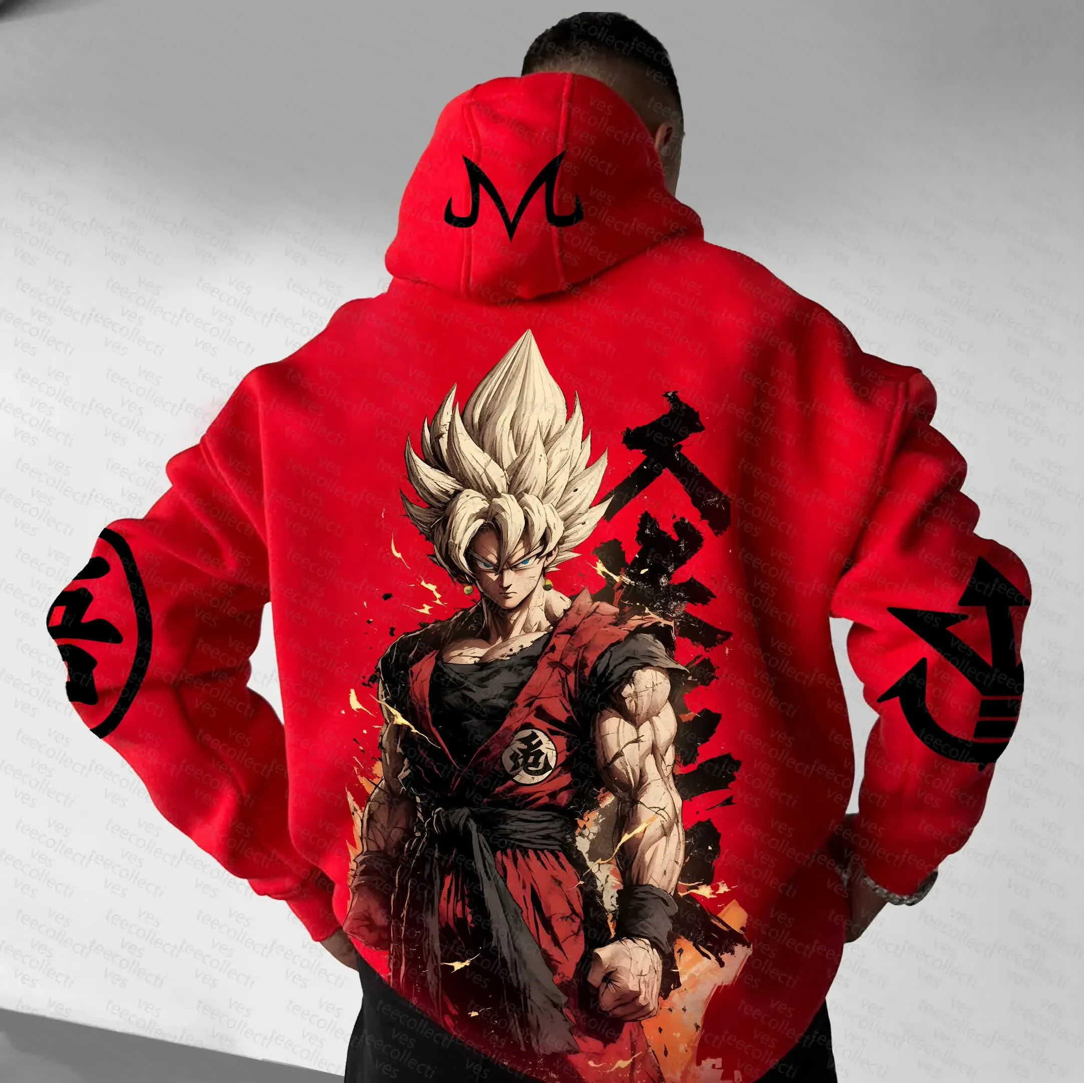 

Dragon Ball Parent-child Clothing Autumn and Winter Japanese Hotblooded Animation Classic Character Hoodie Men's and Women's