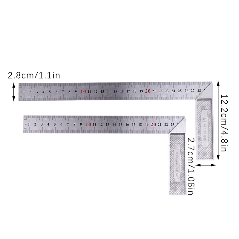 Stainless Steel Square Right Ruler Angle 90 Turning Ruler Woodworking Measuring Tool Gauge Angle Square Ruler 250/300mm