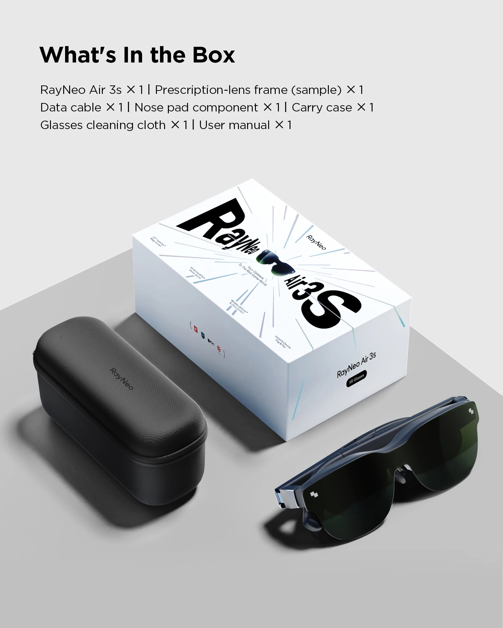 INMO Air Wireless AR Glasses All In One 3D Intelligent Cinema Steam VR Game Projection Sunglass Bluetooth-compatible Full Color