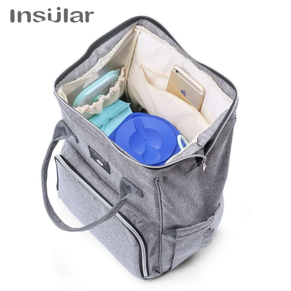 Large Capacity Insular Baby Diaper Backpack Mommy Maternity Stroller Nappy Bag for Nursing And Changing Essentials