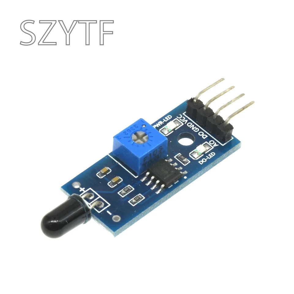 LM393 4 Pin IR Flame Detection Sensor Module Fire Detector Infrared Receiver Module for arduino Diy Kit