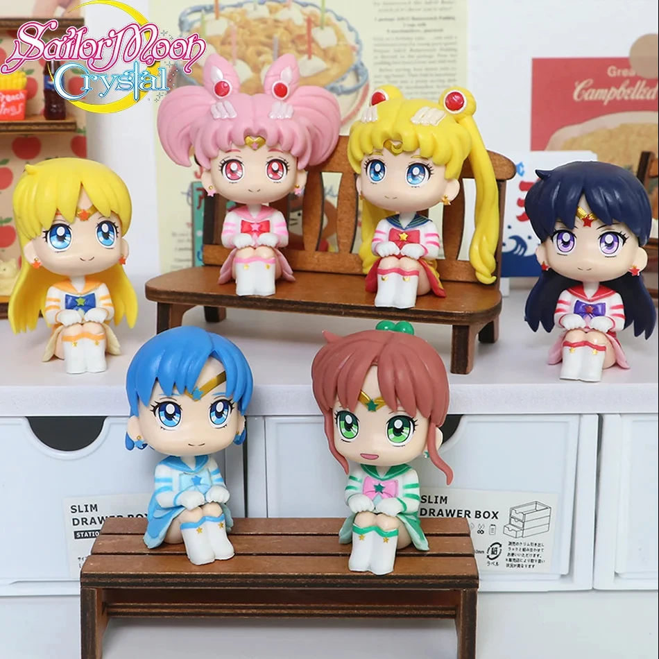 تمثال أنيمي بحار القمر نسخة Q Kawaii بحار المريخ المشتري ميركوري فينوس تمثال دي أكيا جمع دي PVC موديل muñeca d