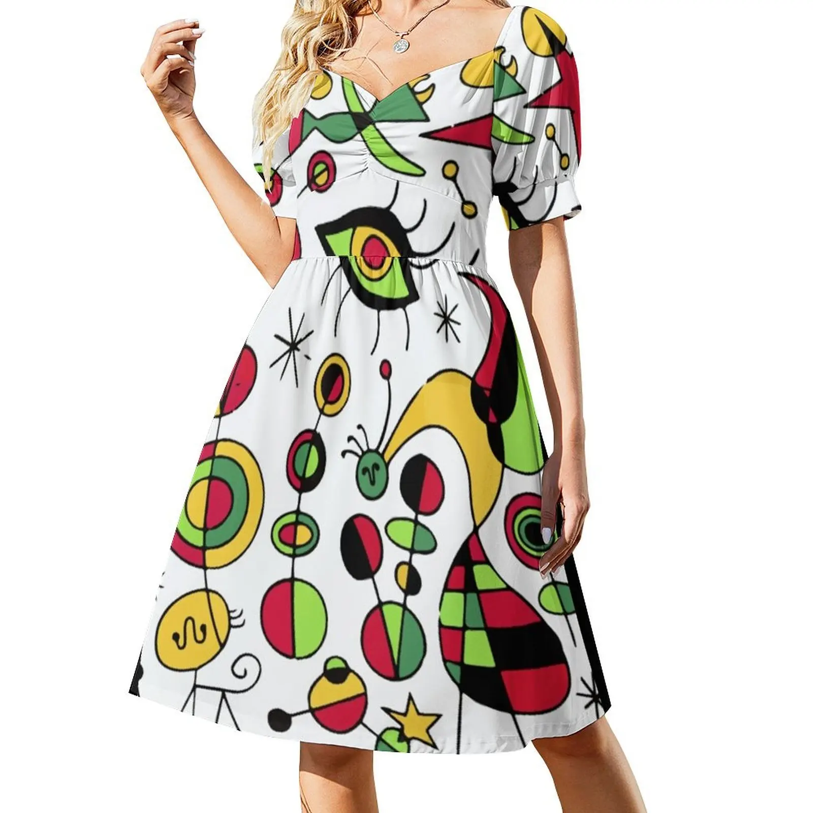 

Miro White Short-Sleeved Dress ladies dresses for special occasions elegant chic women dresses promotion