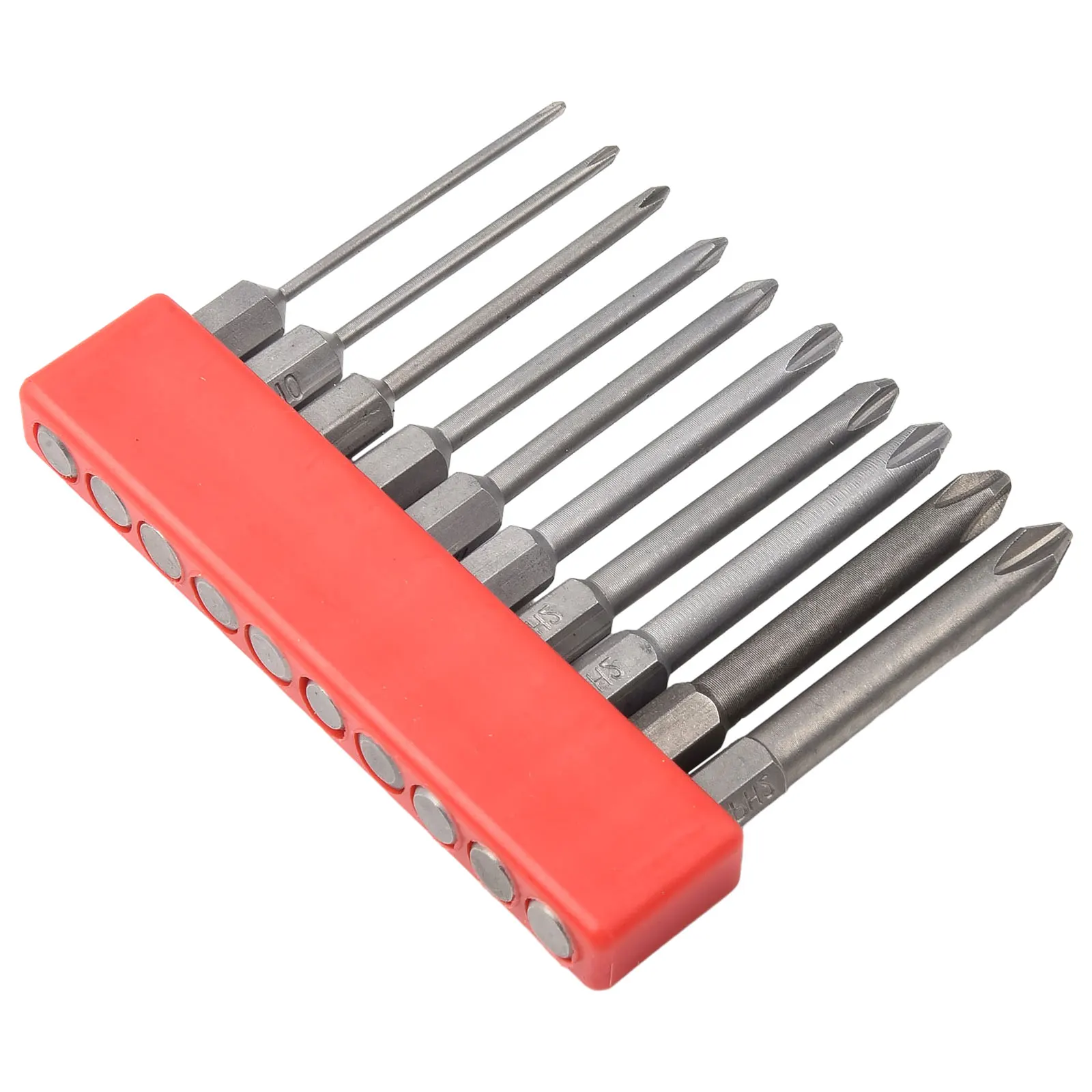 10PCS 65mm Magnetic Screwdriver Bits Set 1/4inch Hex  Alloy Steel Electric Cross Screwdriver Bits PH00 PH0 PH1 PH2 Hand Tool