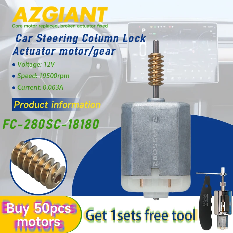 AZGIANT Steering Lock Actuator motor FC-280SC Worm Tools for Hyundai Mistra Kia K2 K3 K5 MK3 MK4 Interior Replacement Parts DIY