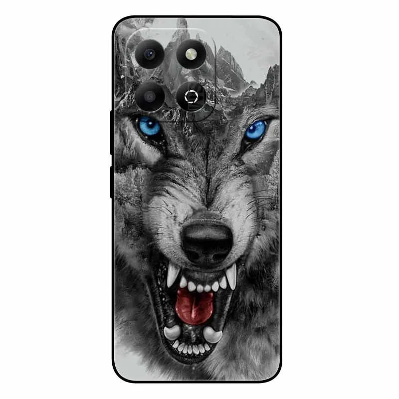 For Honor X6B Case Soft Space Wolf TPU Silicone Cover for Huawei Honor X6b Case JDY-LX1 Protection HonorX6b Girl Fashion Covers