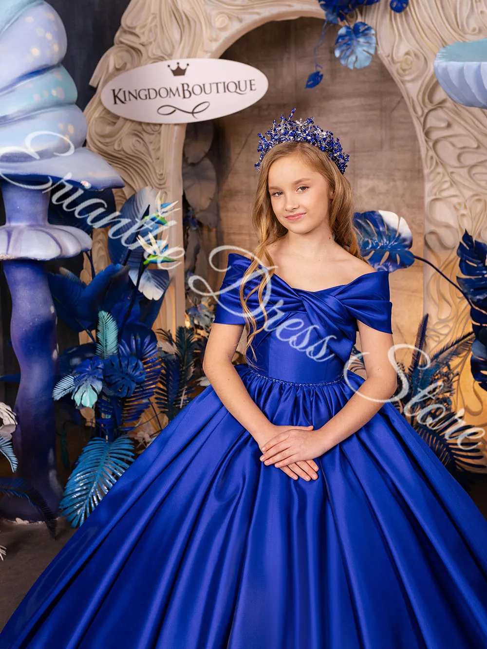 robe-a-fleurs-bleu-royal-pour-filles-pour-mariage-en-satin-bouffante-perles-princesse-premier-eucharistique-robe-de-fete-d'anniversaire-personnalisee