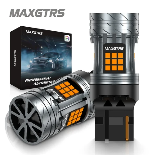 2x1156 BA15S P21W Bau15s PY21W LED Canbus sin Error/Hyper Flash T20 7440 W21W bombilla indicadora LED luz intermitente de coche ámbar