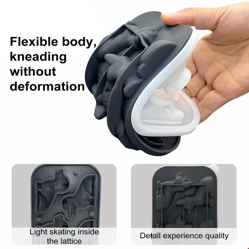 Whiskey Ice Mold Corgi Ice Cube Mold Silicone Corgi Ice Cube Tray with Built-in Funnel 3d Dog Mold for Whiskey Cocktails Diy