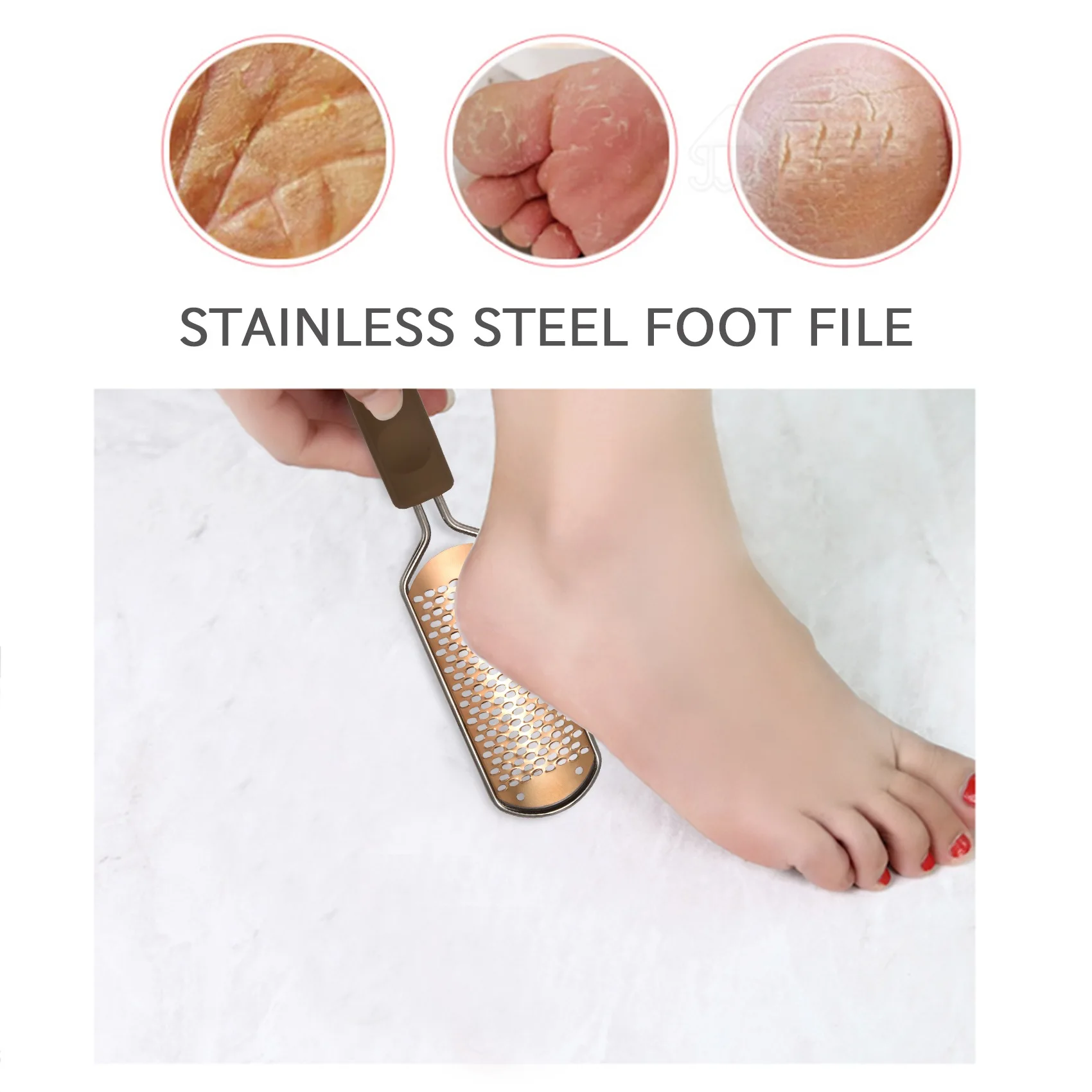 Râpe à pieds pour pédicure, lime à pieds, dissolvant de callosités, grand, épurateur colossal, soins infirmiers professionnels, outils de santé