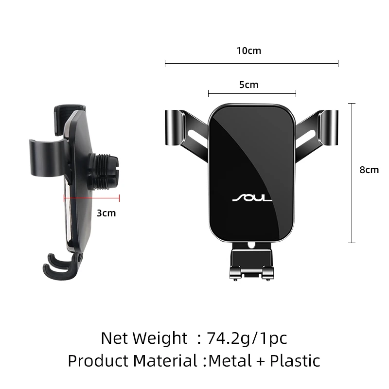 الجاذبية حامل هاتف السيارة السيارات تنفيس الهواء قاعدة تركيب مزودة بمشبك حامل هاتف الخليوي لكيا الروح Ceed سبورتاج ريو K5 أوبتيما سيراتو Proceed Venga #2
