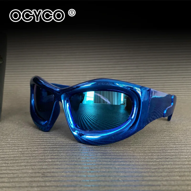 OCYCO 2026 Coole, extravagante Brille im futuristischen Design – Technologie-Sonnenbrille mit großem Rahmen für Ski und mehr – Beeindruckend für Damen und Herren – Detail 4