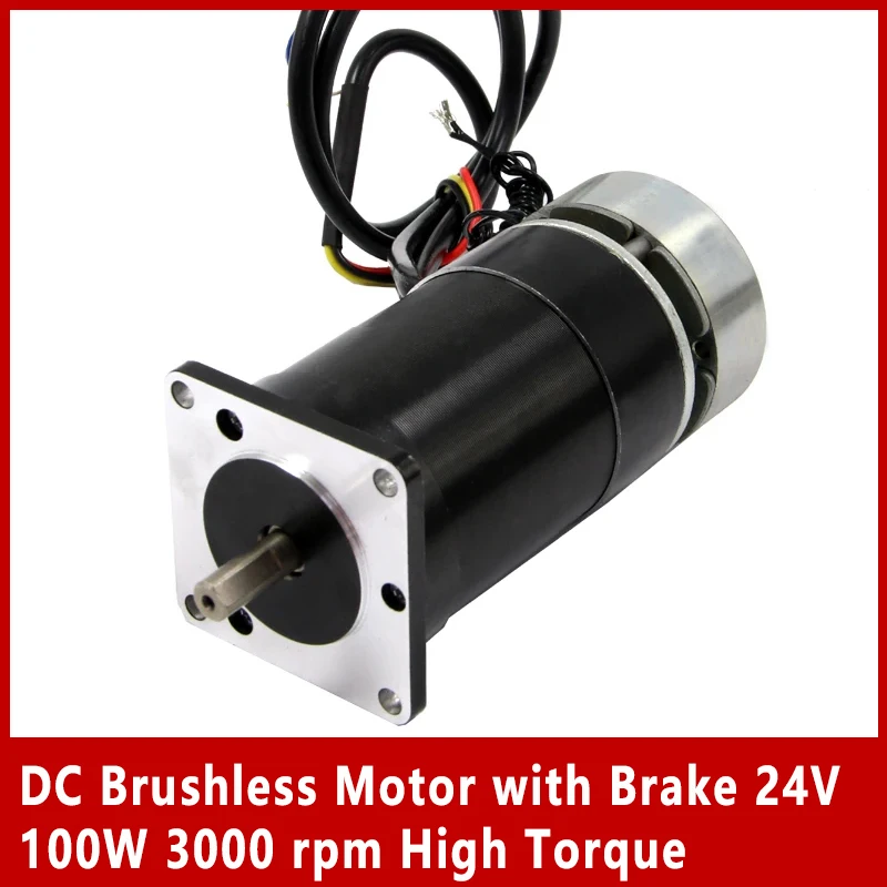 

DC Brushless Motor with Brake 24V 100W 3000 rpm High Torque