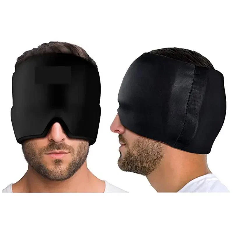 Sombrero para aliviar la migraña, sombrero para el dolor de cabeza, Gel de terapia de frío caliente, gorro de hielo para aliviar el dolor, máscara de ojos, alivio del dolor de presión de estrés