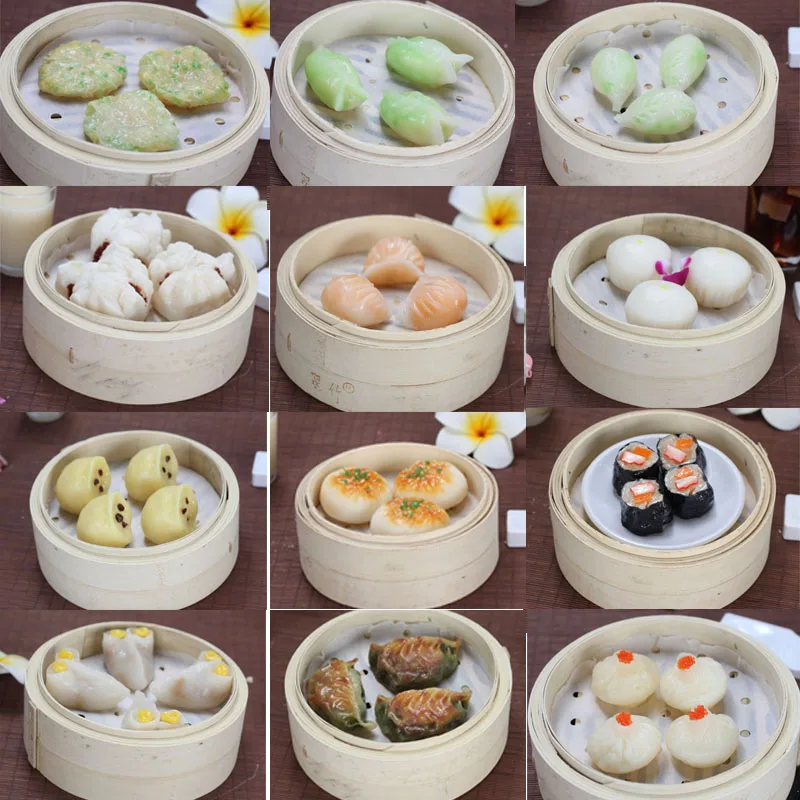 Free Shipping Special Sale Simulation Cantonese Morning Tea Dessert Model Fried Dumplings Steamed Stuffed Bun Pastry Series