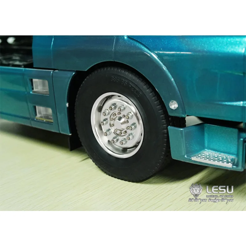 Tamiya 1/14 LESU cabeza de arrastre ruedas delanteras de aleación de aluminio campana ancha cabeza de barro coche tarjeta militar accesorio DIY modelo W-2017