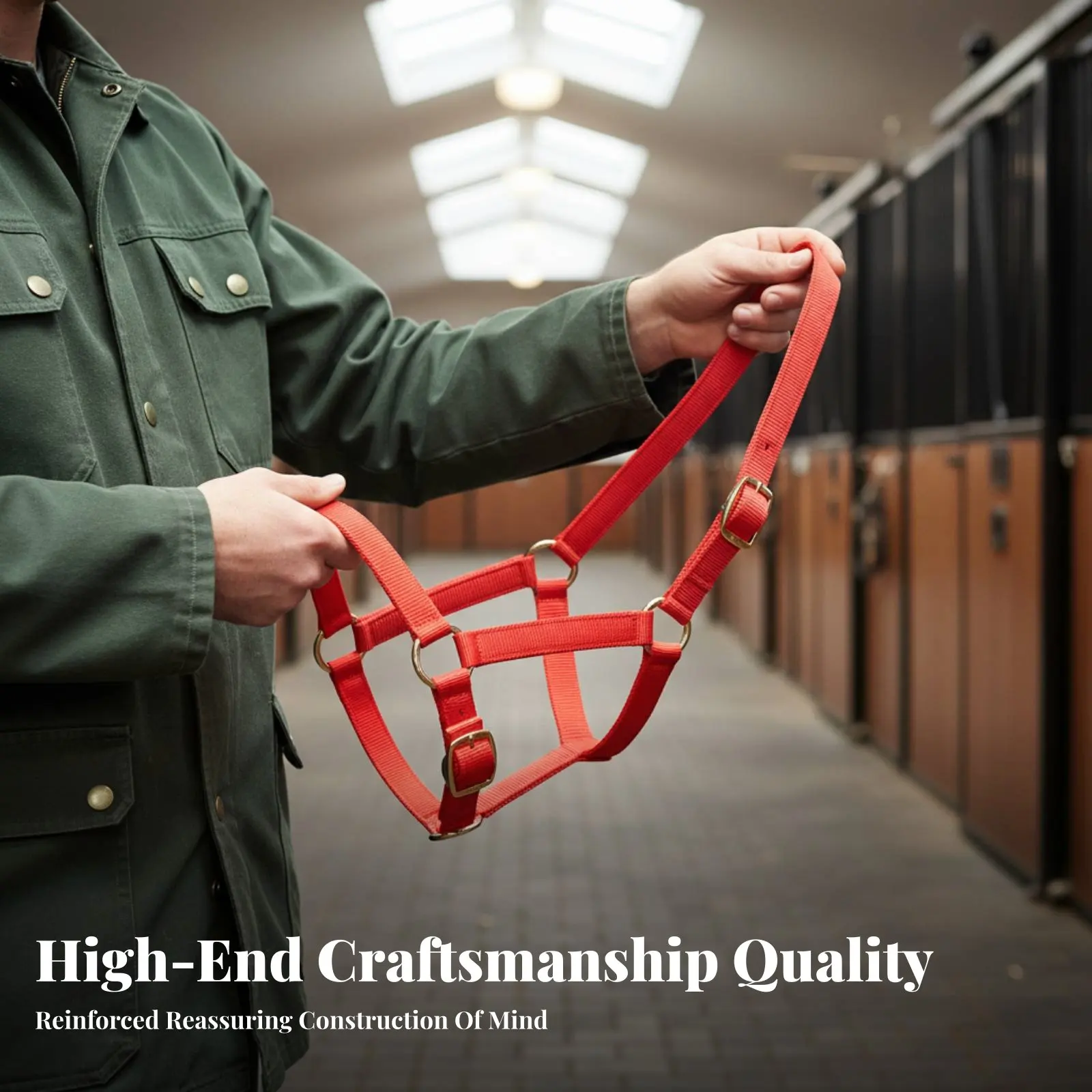 

Double Ply Horse Headcollar Additional Thick Horse Leading Halter Equestrian Supplies Reinforced Long-Lasting for Training