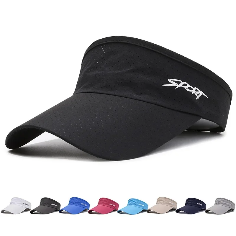 Empty Top Sun Hat Sports Letter Quick-Drying Breathable Shade Caps Women Marathon Sunscreen Uv Protection Hats Tennis Men Visors