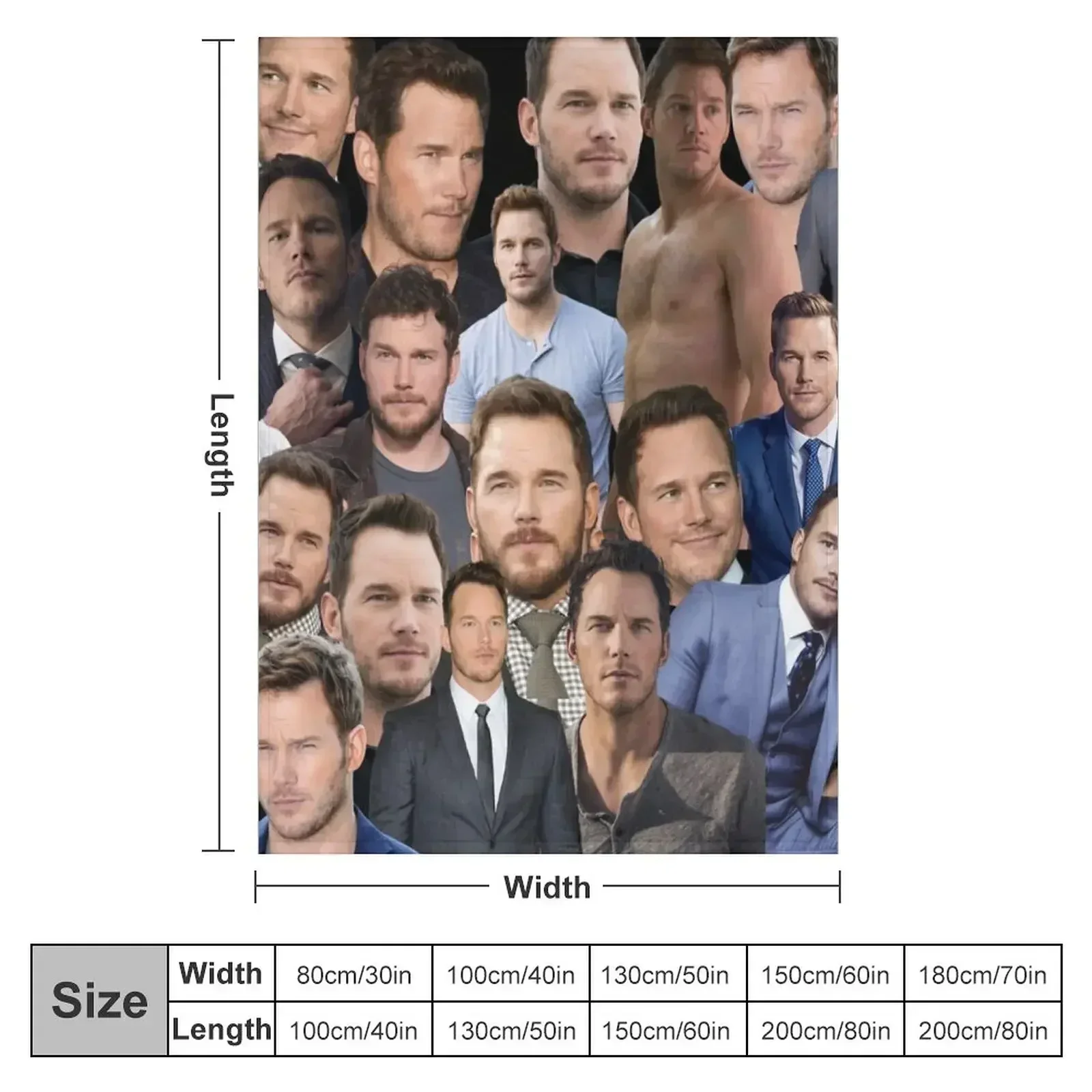 chris pratt photo collage Throw Blanket Sofa Throw Soft Big Nap Luxury Luxury Throw Warm Blankets