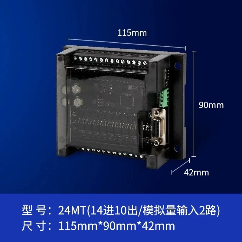 PLC Programmable Logic Industrial Controller with Shell FX2N-10MR/MT 14/20//24/30/32MT Transistor Relay Module DC24V  9.6kbps