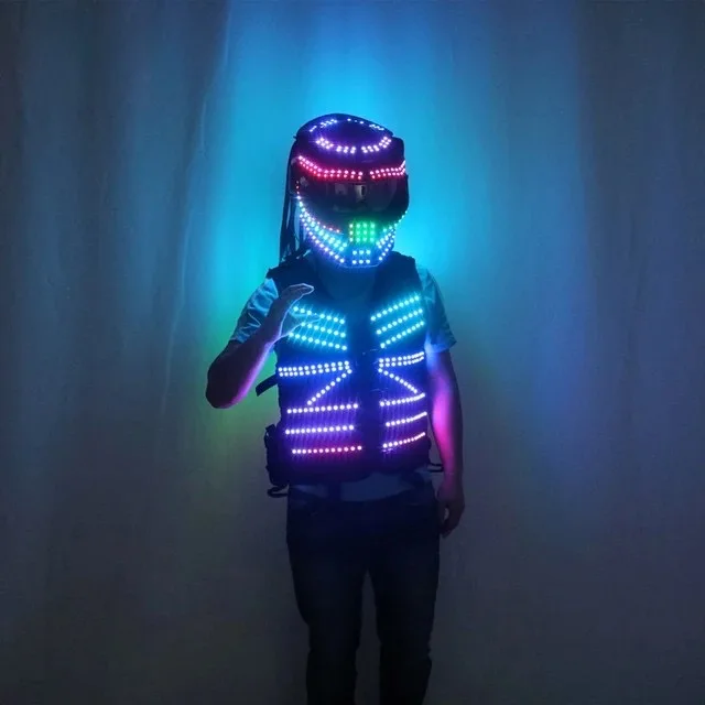 

LED Glowing Fluorescent RGB Predator DJ Party Lighting Glowing Outfits