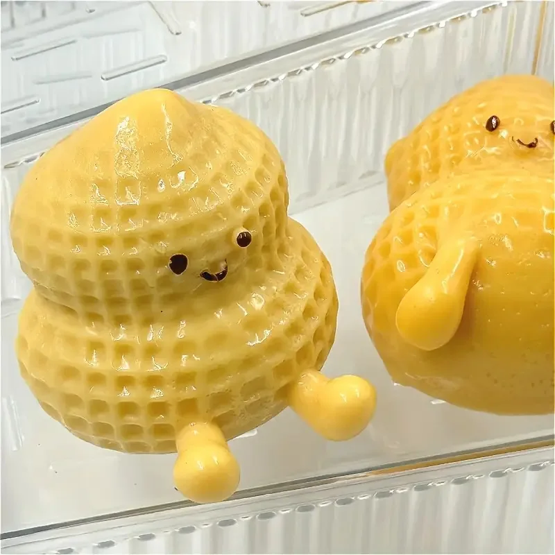 Erdnuss Silikon Kneten Stofftier Langsam Rebound Simulation Creme Kleber Langsam Squeeze Simulation Entlüften Artefakt Desktop Ornament
