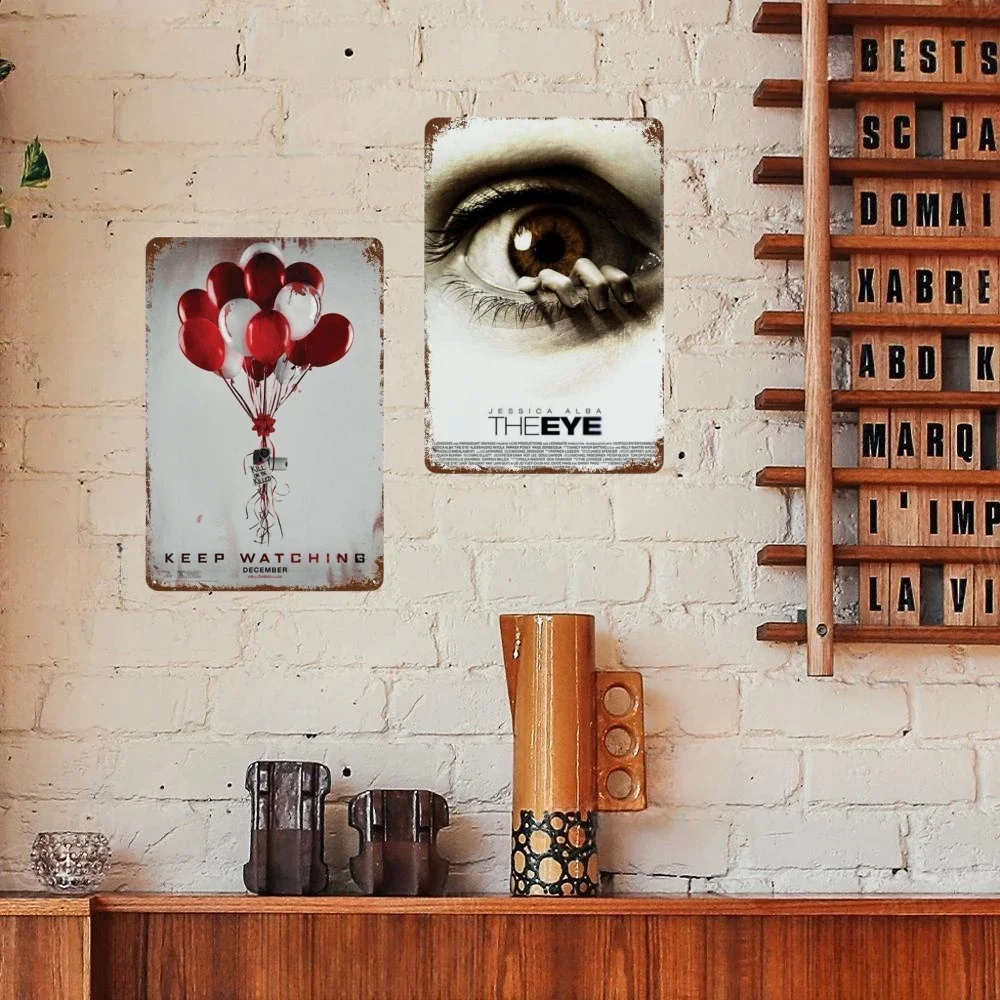 Klasyczny Horror plakat zardzewiały metalowy aluminiowy plakat Retro ozdobny talerz garaż klub Bar Man jaskinia metalowy znak dekoracja ścienna