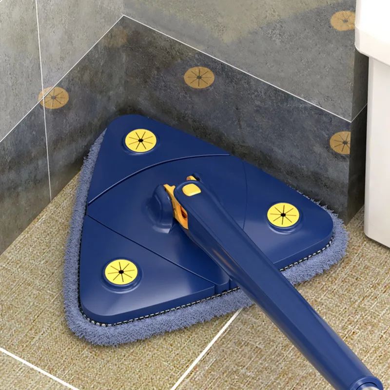 Triangle Mop 360 Cleaning Mop Telescopic Household Ceiling Cleaning Brush Tool Self-draining To Clean Tiles and Walls