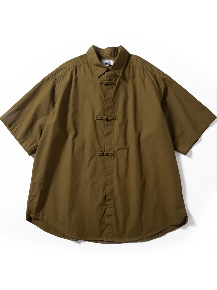 

New Chinese Sle Men's irt Pure Cotton Loose Fit ort Sve Casual Top Breathable Summer Faion Trend Large Size