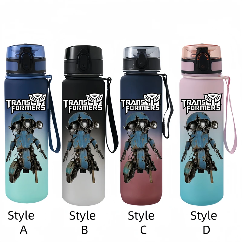 650ML Transformers Cartoon Figur Wasser Tasse Tragbare kinder Outdoor Sport Große Kapazität Anti Tropf Wasser Flasche Geschenke