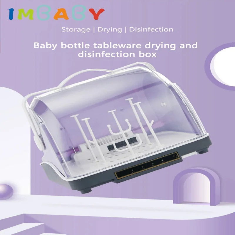 Baby Bottle Disinfector UV Disinfection Belt Drying Disinfection Cabinet Baby Tableware Bottle Storage 3-in-1