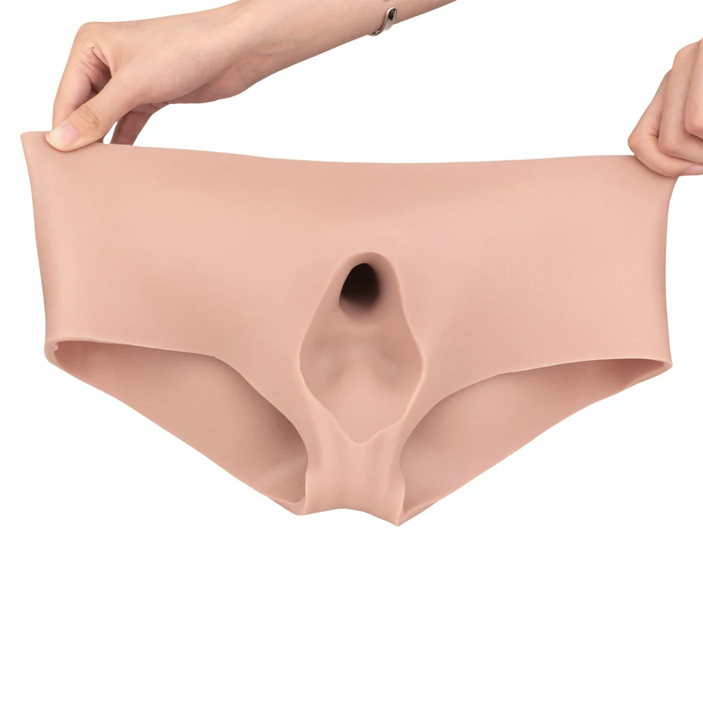 LEZEE سيليكون القضيب كم حزام على دسار السراويل جوفاء دسار غمد لينة Werable كم ديك توسيع الجنس لعب للرجال