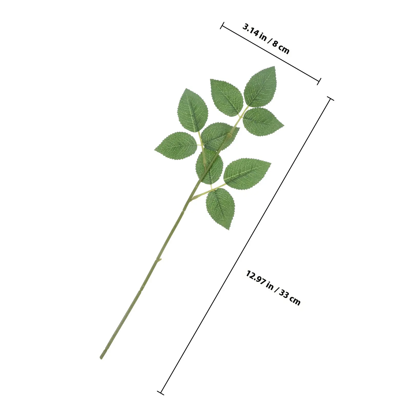 10Pcs High Simulation Rose Stems Floral Wire Leaves for DIY Handmade Floral Arrangement Wedding Corsages Boutonnieres Craft - view 6