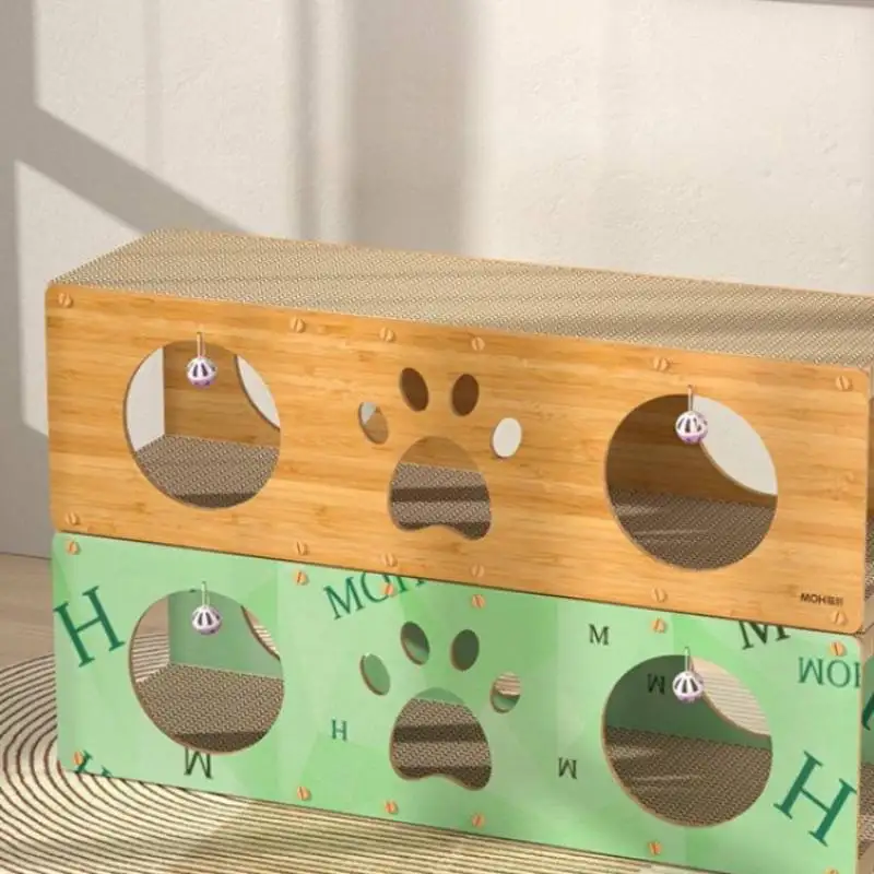 Cats Scratcher Cardboard Interactive Cat Scratching Tunnel for Indoor Cat Bunny Kitten Pets Supplies Small, Medium and Large Cat