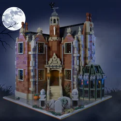 MOC-195520 Modular Haunted Mansion Building Blocks Horror Movie Ghost Haunted Mansion Architecture Bricks Toy Halloween Gift