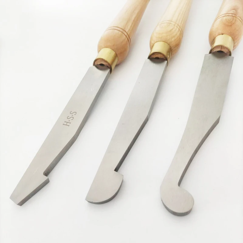 1PC High Speed Square Head Woodworking Chisel Arc Knife 3 Size Wooden Turning Tool