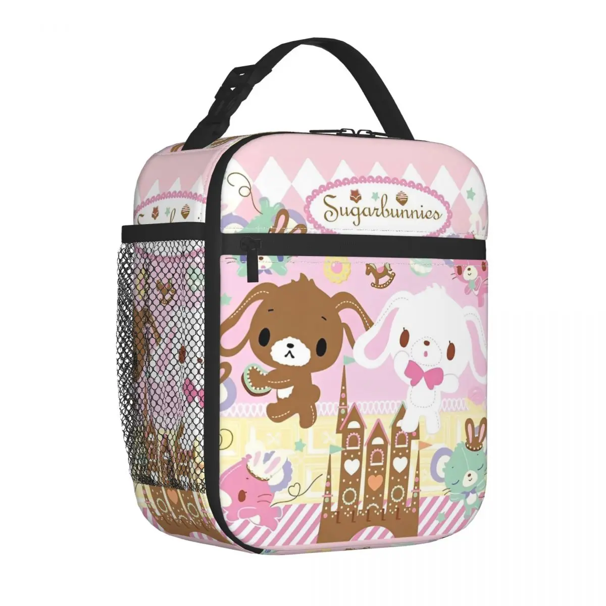 

Sugarbunnies Anime Insulated Lunch Bag Large Cute Cartoon Reusable Thermal Bag Lunch Box Tote Office Picnic Men Women