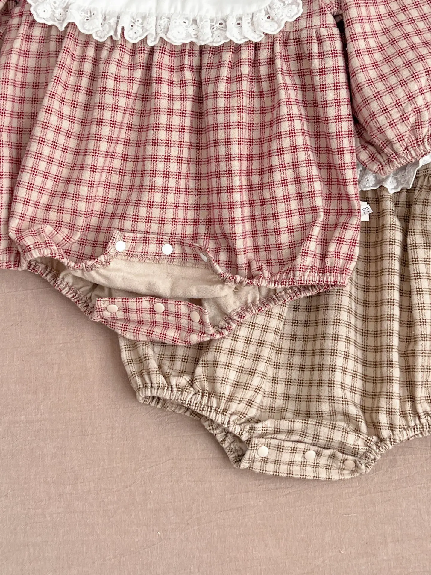 Spring Newborn Infant Baby Girls Romper Embroidered lattice Muslin Rompers Kids Onepiece Fashion Baby clothing