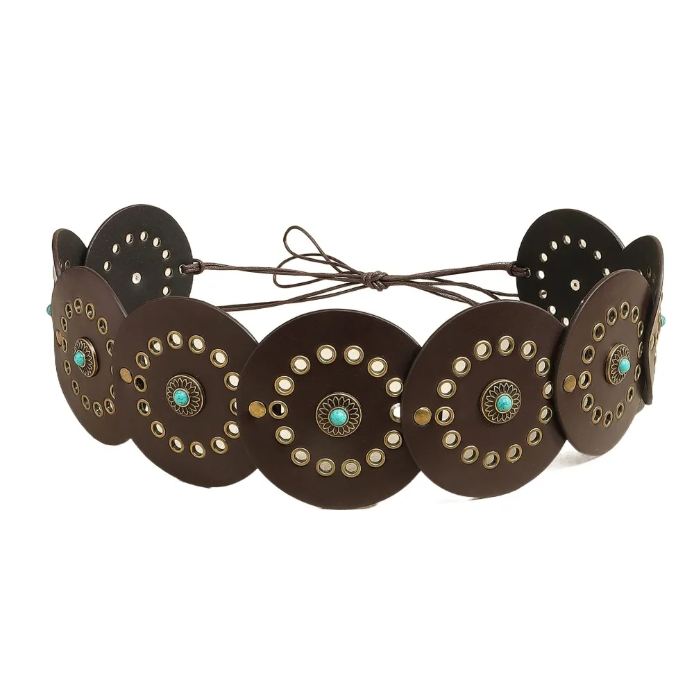 Сверхмощный бирюзовый широкий женский ремень из искусственной кожи в стиле панк с заклепками, пояс Y2k, готическое платье, джинсовый ремень, музыкальный фестиваль