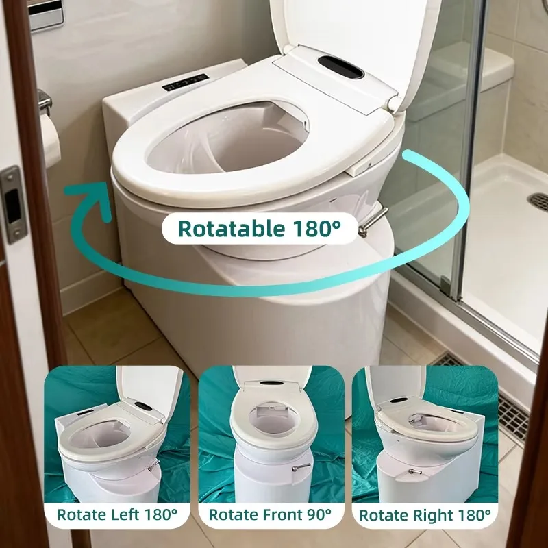 Portable camping toilet, white ABS material, light, low price, sturdy and durable, newly upgraded, suitable for outdoor travel