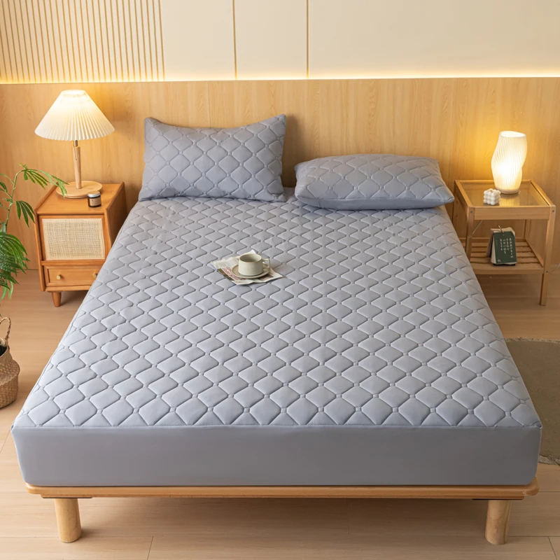 Waterdichte Verdikte Matrasbeschermer Verstelbare Duurzaam Hoeslaken Bedhoezen Anti-mijt Antislip Spreien 140/160x200