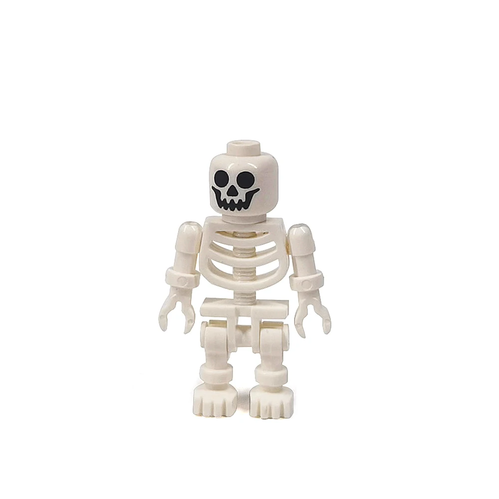 MOC Halloween Skeleton Armee Mini Puppe Bausteine DIY Zusammengebaute Bausteine Charakter Puppe Skelett Pferd Ornamente Spielzeug