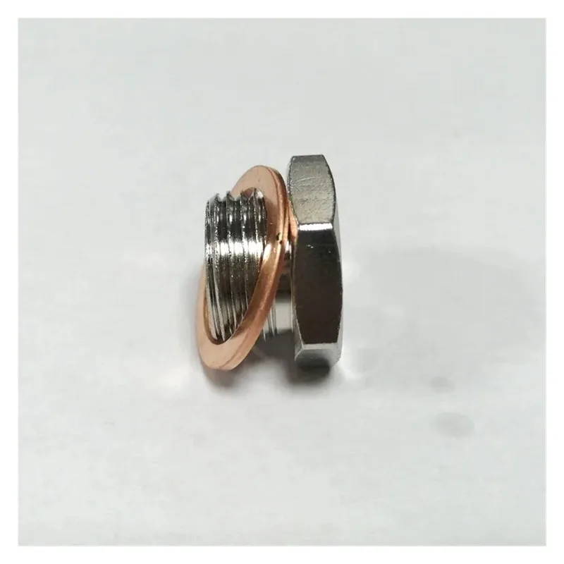 MoModified Car Fuel Filter Adapter, M12X1.25 To M18X1.5 Oil Filter Connector Screw with Copper Washer