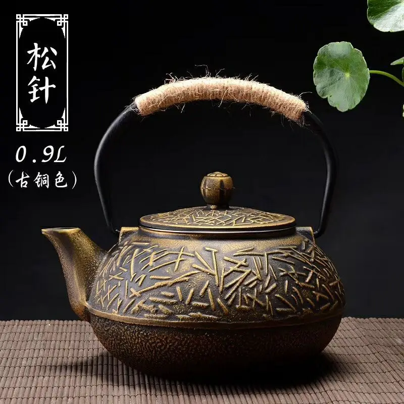 Imagem -05 - Bule de Ferro Fundido para Água Fervente Chaleira Japonesa Teaware de Cozinha Acessórios para Cerimônia Chinesa 900ml