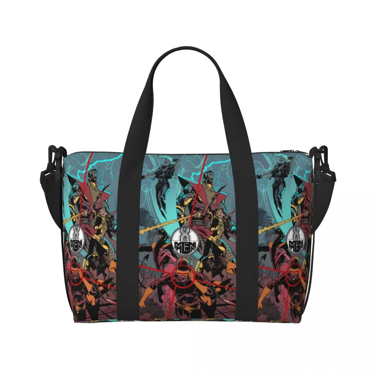 Custom Large Western Comics Tote Bag Women X-Men Shoulder Shopping Beach Gym Travel Bag